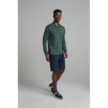 Imagem de Camisa Polo Manga Longa Malha Slim Fit - Verde Hera - HIGHSTIL, Verde,