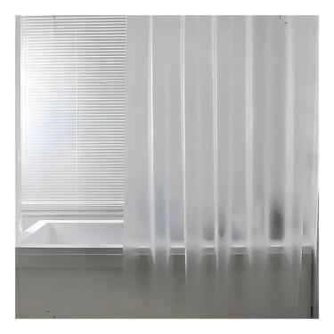 Imagem de 2X Cortina Box Banheiro Fosca Flexível Antimofo 1.40M 2,