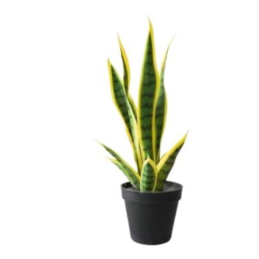Imagem de SLGGPJBU Plantas falsas, planta artificial, orquídea, tigre artificial, plantas falsas em vaso para casa, escritório, sala de estar, decoração de plantas artificiais, ambientes internos e externos, A