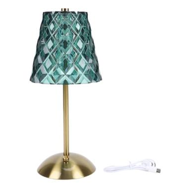 Imagem de Yosoo Health Gear Abajur de Mesa retrô Touch, 3 Modos de Luz Bateria Recarregável de 1200mAh Abajur Portátil de Mesa de Cabeceira Com Luz Quente Regulável, para Quarto, Sala de Estar, Escritório,