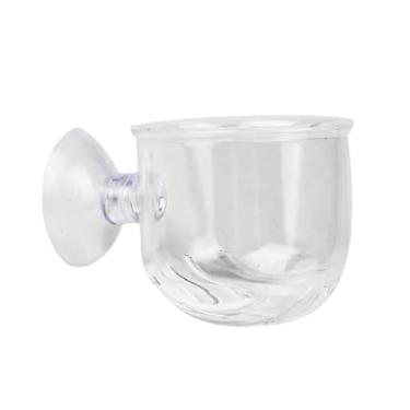 Imagem de Grande copo de alimentação de minhoca vermelha para aquários com base de malha para alimentação controlada e limpa