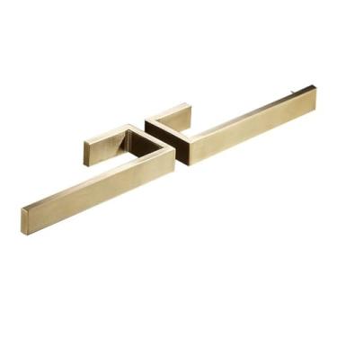 Imagem de Rack de armazenamento de chuveiro pacote com 2 barras de toalha de banheiro, suporte de toalha de mão adesivo, barra de toalha de aço inoxidável escovado dourado sem perfuração cabide de toalha