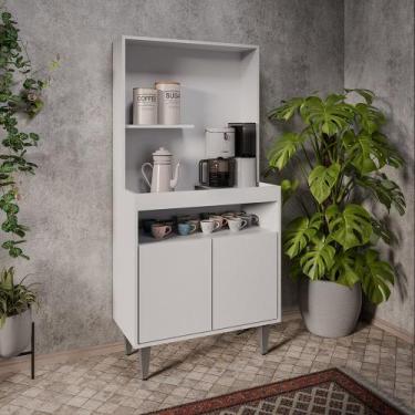 Imagem de Armário 2P Cantinho do Café Rilary para Cozinha M12 - D'Rossi, Branco