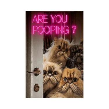 Imagem de Pôster De Arte De Parede Vintage Com Humor Para Banheiro, Pintura Em T