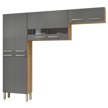 Imagem de Armário De Cozinha 5 Prateleiras Cia Freijó Gris
