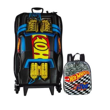Imagem de Kit Mochila Hot Wheels Rodas Carro E Mochila P Night Shifter - Diploma