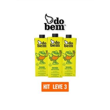 Imagem de Suco de laranja 100% do bem 1l - kit 3 unidades - Dobem