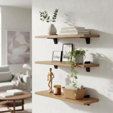 Imagem de Prateleiras MDF Laminado 15mm REFORÇADO 2un c/ Suporte Tucano Decoraçã