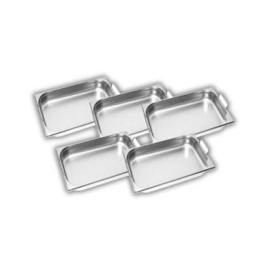 Imagem de Kit 5 cuba com alca inox 1/2 gn 65 para buffet - Chef Line