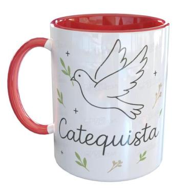 Imagem de Caneca Porcelana Catequista - Pense Canecas, Vermelho