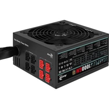 Imagem de Fonte de alimentação Aerocool Kcas Plus Gm 1000w 80 Plus Gold, cor pre