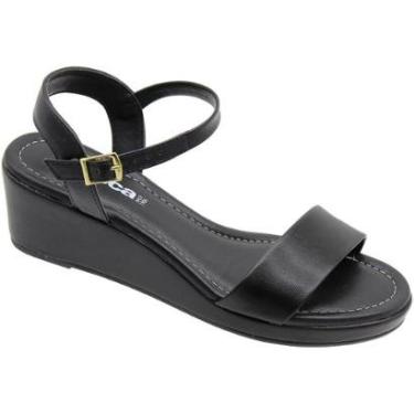 Imagem de Sandália Anabela Moleca Napa Tira Grossa Fivela Feminina-Feminino