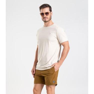 Imagem de Bermuda Masculina De Microfibra Sarjada Long Bong Marrom, M, Marrom