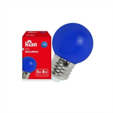 Imagem de Lâmpada Led Bolinha 3w Color Bivolt Kian, Azul