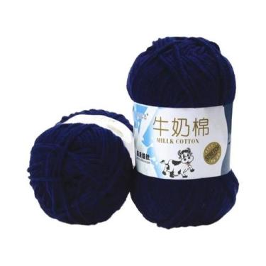 Imagem de 100g 2 Peças De Fio De Algodão Leite Para Crochê E Tricô Para Suéter, 