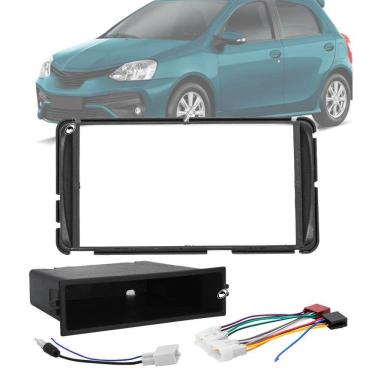 Imagem de MOLDURA DE PAINEL 1 E 2 DIN PARA CD DVD 2 DIN + CHICOTE DE LIGAÇÃO + CHICOTE ADAPTADOR...