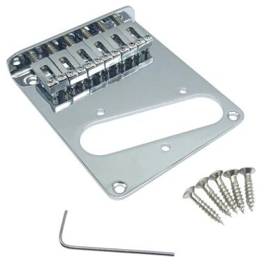 Imagem de Ponte guitarra telecaster com 6 saddles Cromada MXP