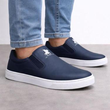 Imagem de Tênis Casual Masculino Slip On Calçe Facil Polo CWB Adulto e Infantil Street 02-Masculino
