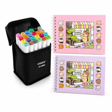 Imagem de Kit Livro de Colorir + 24 CanetinhasToutch Para Colorir - Bobbie Goods