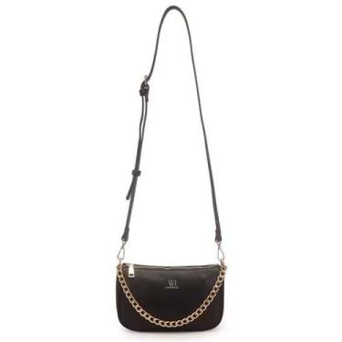 Imagem de Bolsa Wj Transversal Pequena Basica - Feminina - Preto, Preto