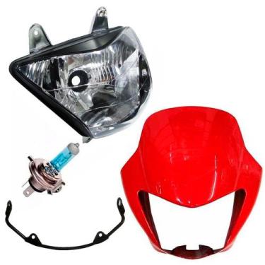 Imagem de Kit Farol Falcon Lâmpada Farol Aranha Carenagem Vermelho 2000 / 2001 -