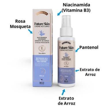Imagem de Hidratante Facial Noturno Future Skin com Niacinamida, Rosa Mosqueta, 