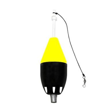 Imagem de Boia Cevadeira S/ Rolha - Boias Barão - Amarelo 36g Copo-Preto
