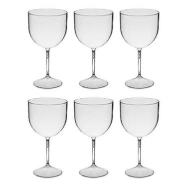 Imagem de Kit Jogo 6 Taças Gin Transparente 500ml Festas Acrílico - HOME22