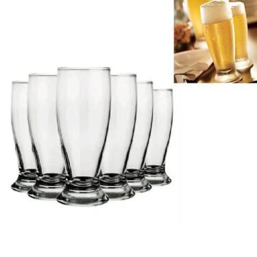 Imagem de 6 Copos Munich De Vidro 200ml Choop Cerveja Bebidas Tulipa - Nadir