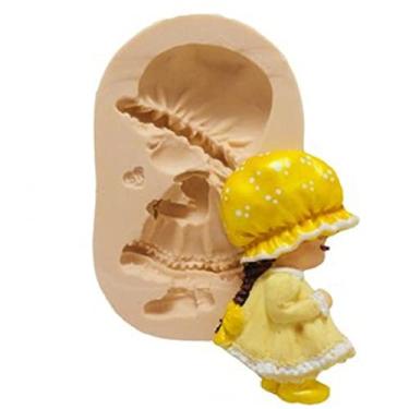 Imagem de Confeitaria dos moldes, F476 MOLDE DE SILICONE BONECA CAMPONESA CONFEITARIA BISCUIT