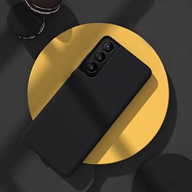 Imagem de Capa de telefone de silicone líquido para samsung galaxy s8 s9 s10 s10e s20 s21 plus 5g fe capa protetora macia ultra à prova de choque, preta, para galaxy s20 fe