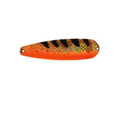 Imagem de Dreamweaver Lures Isca colher de pesca de frango gorduroso Troll, laranja/preta