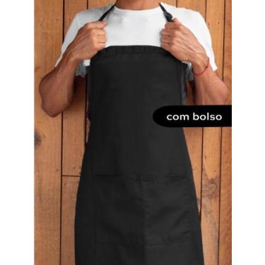 Imagem de Avental De Cozinha / Churrasqueiro Com Bolso - Sense Estamparia E Conf