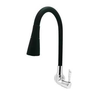 Imagem de Torneira para Cozinha com Acionamento 1/4 Volta Tubo Flexível e 2 Jatos de Dispersão Parede Bognar