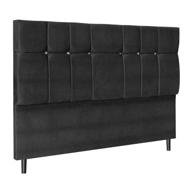 Imagem de Cabeceira Paris Para Cama Box Queen 164 Cm Suede Preto