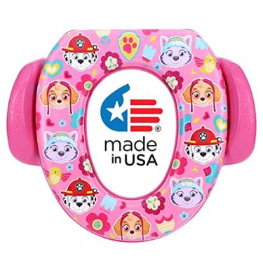 Imagem de Nickelodeon Assento de penico macio "Cool Pups" da Patrulha Canina e assento de treinamento para penico – Almofada macia, treinamento para o vaso sanitário de bebê, seguro, fácil de limpar