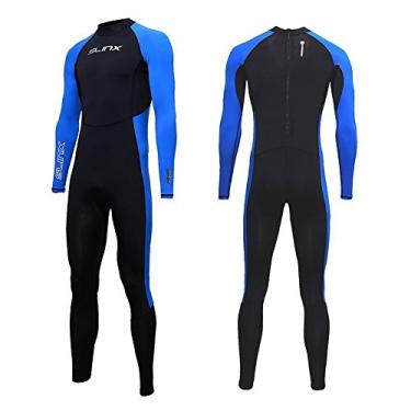 Imagem de Roupa de mergulho de corpo inteiro com proteção contra erupções cutâneas para homens e mulheres, proteção UV, manga comprida, roupa de banho de uma peça para snorkeling, surfe, mergulho, natação,