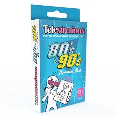 Imagem de USAOPOLY Pacote de expansão Telestrations 80/90 | Com 600 palavras, frases e referências totalmente incríveis | Grande adição para jogos de festa Telestrations, mistos