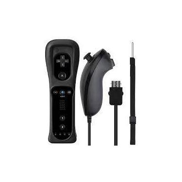 Imagem de Controle Compatível Com Nintendo Wii Remote Plus + Nunchuk Preto  Wii