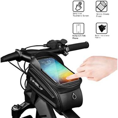 Imagem de Beacon Pet Bolsa para quadro de bicicleta, bolsa de armazenamento à prova d'água para ciclismo na frente, bolsa de armazenamento para iPhone Xs MAX XS X 8 7 6 6S Plus