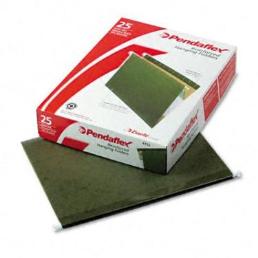 Imagem de Pendaflex Pastas de arquivo reforçadas para pendurar, sem abas, Kraft, letra, verde padrão, 25/caixa