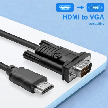 Imagem de HDMI para conversor de vídeo VGA  macho HD-15 adaptador  1080P  1.5M  para projetor de DVD