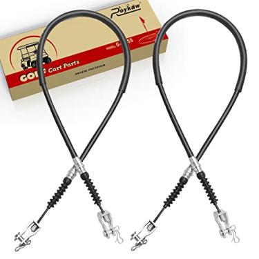 Imagem de Roykaw Conjunto de cabos de freio Club Car DS lado do motorista e do passageiro para modelos de carrinho de golfe a gás/elétrico 1981-1999, 106,7 cm de comprimento total, substitui OEM # 1011125,