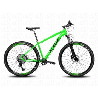 Imagem de Bicicleta Aro 29 KSW XLT100 12 Velocidades Freio Hidráulico,21,Verde Neon Preto