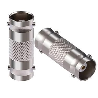 Imagem de POBADY 2PCS BNC Adaptadores BNC Fêmea para BNC Fêmea para Antena CB Antena BNC Antena CB Antena CB Antena 4G Antena Rádio Amador Vídeo HD HDTV