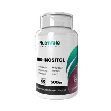 Imagem de 2x Mio Inositol + Vitamina B9 Cromo K2 Zinco 60 Cápsulas 500mg Nutrivale-Unissex