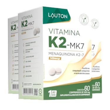 Imagem de Vitamina K2 Mk7- Menaquinona Lauton 60 Comprimidos 3un