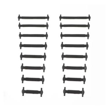 Imagem de Sneakers No Tie Solid Color Shoelaces Silicone Elastic Shoelaces Women's Casual Shoelaces Shoe Accessories(Black)