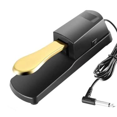 Imagem de Fancyes Pedal de sustentação de piano para instrumentos musicais, pedal momentâneo, pedal de teclado de piano, pedal universal para pianos digitais, 2 Sustentar
