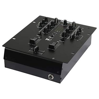 Imagem de Numark M2 - Mixer de DJ Scratch de 2 canais, montável em rack com equalizador de 3 bandas, entrada de microfone e Crossfader substituível com controles reverso e inclinação